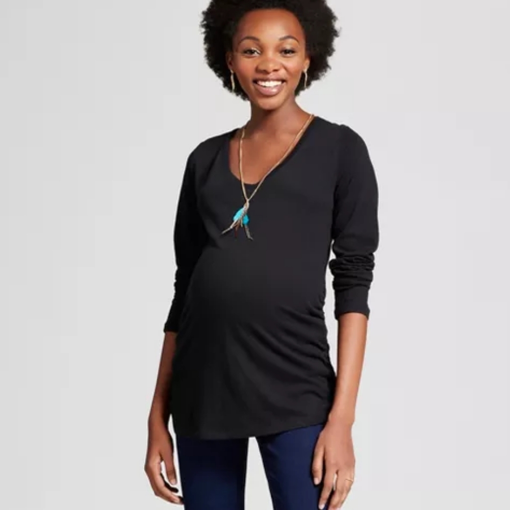 ISABEL MATERNITY black long-sleeve shirt